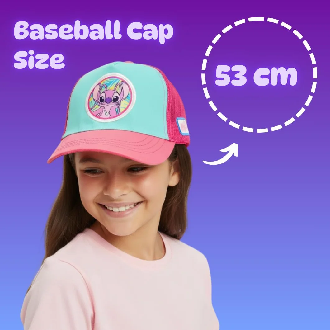 Disney Stitch Cappello per Ragazze Berretto da Baseball Motivo Stitch e Angel Estivo Bambini Regalo