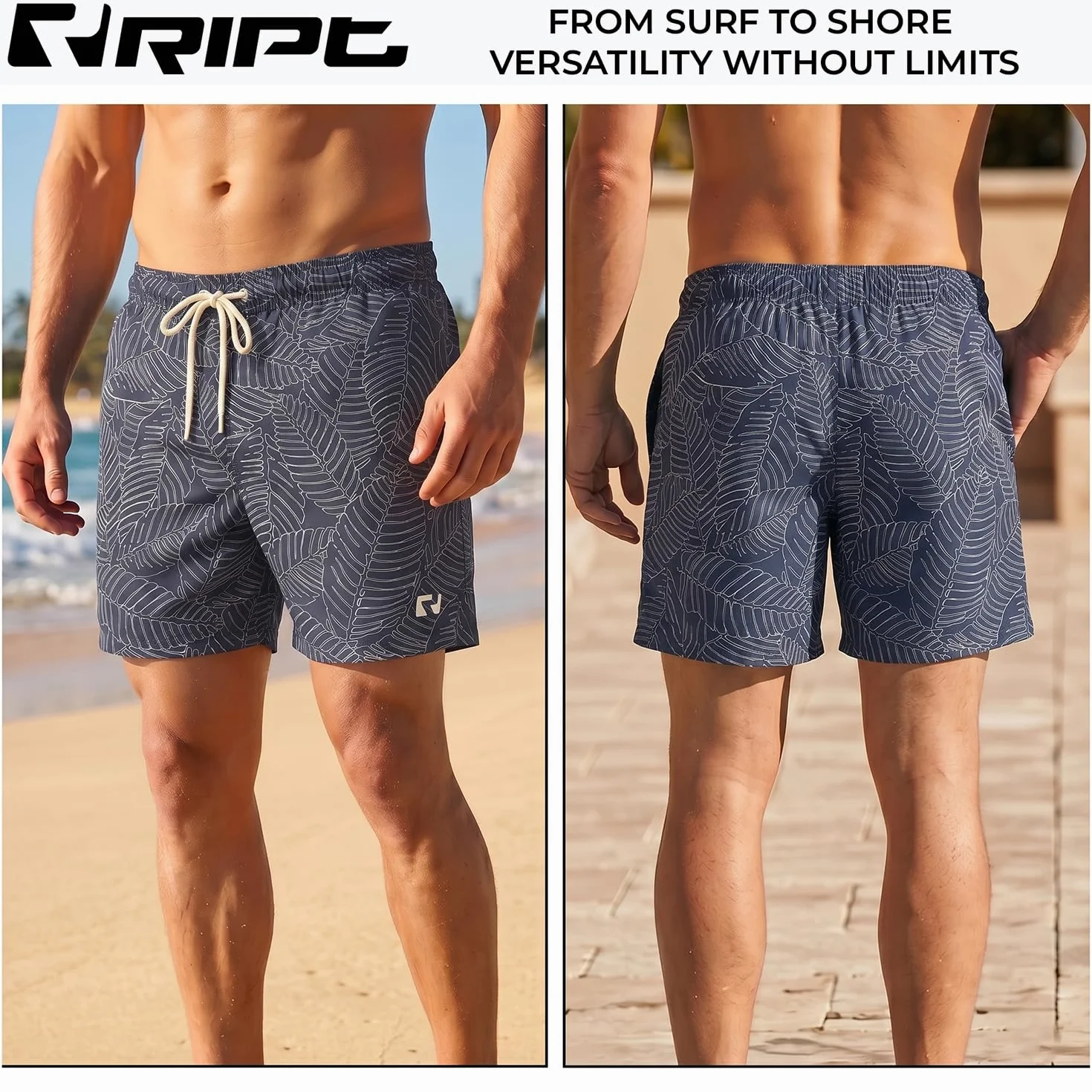 RIPT Performance Pantaloncini da Bagno Uomo Ad Asciugatura Rapida Protezione Solare UV 50