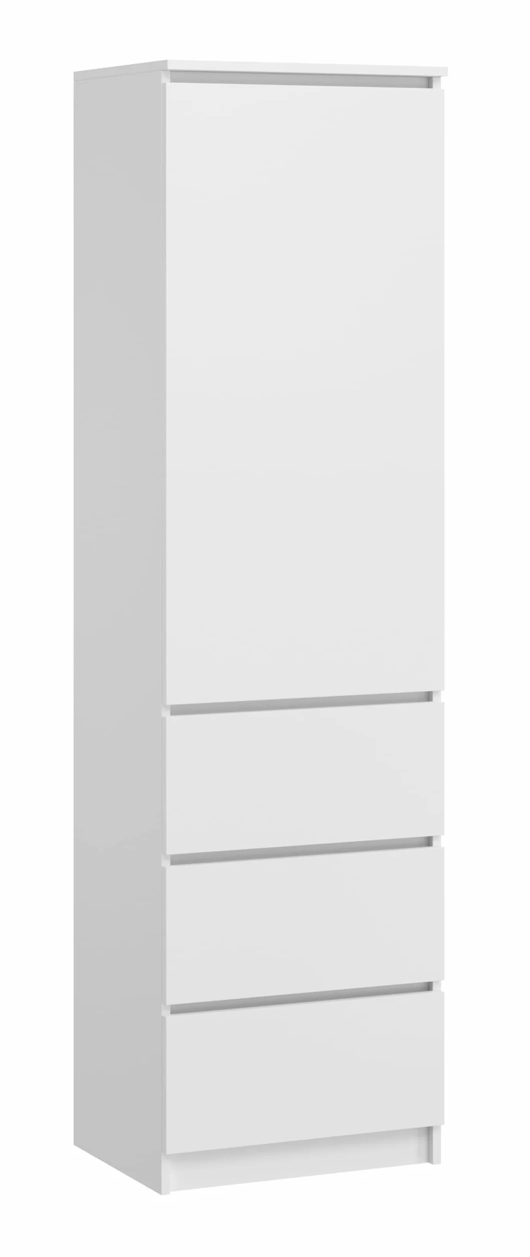 Armadio multiuso con 3 cassetti 3 scomparti e ante - Armadio per casa e ufficio 180,5x50x40cm (Bianco)
