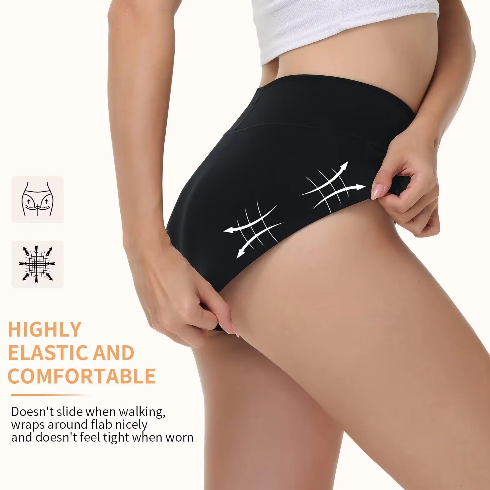 NUOZA Mutande Donna Cotone Vita Alta Slip Pacco da 5 Intimo Culotte Elastico Pancia Piatta Underwear