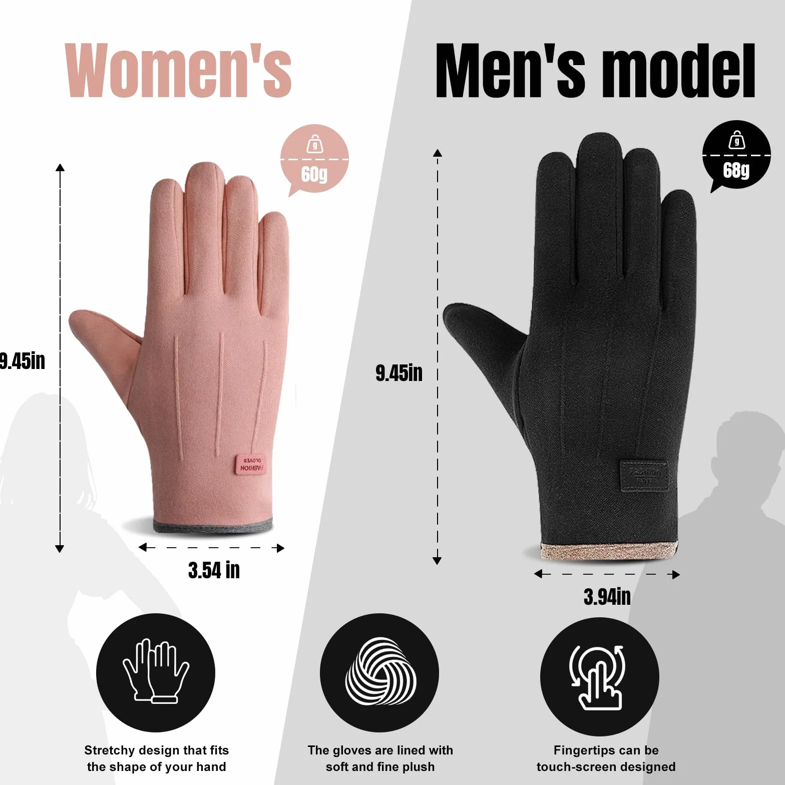 Style Liner Guanti Invernali Touchscreen per Uomini e Donne