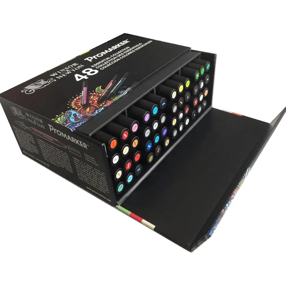 PROMARKER SET 48 WINSOR&NEWTON ESSENTIAL COLLECTION PENNARELLI DOPPIA PUNTA LETRASET PANTONI + CARTELLA COLORI IN OMAGGIO!!