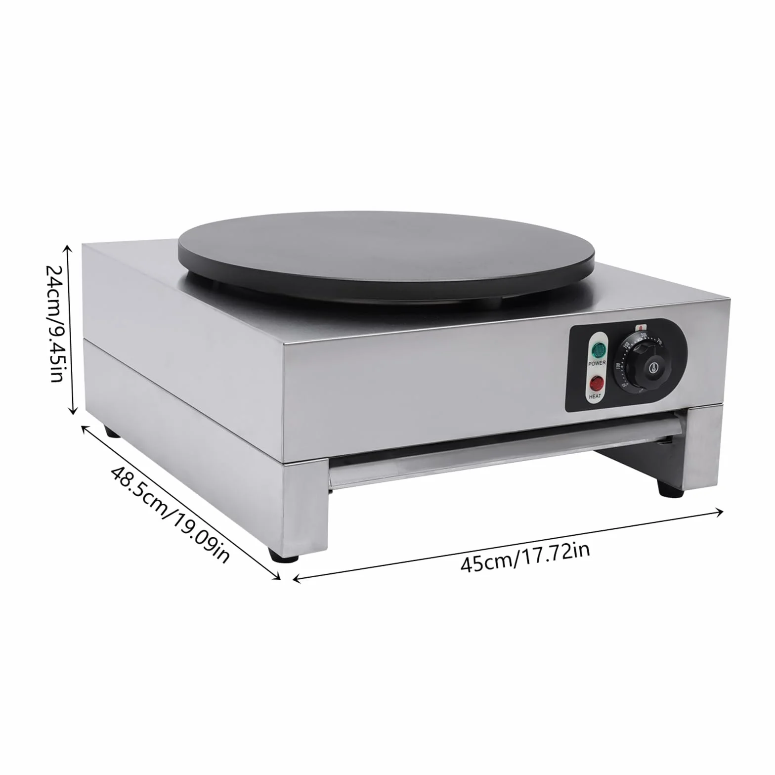 Crepes Maker elettrico 40 cm 3 KW 220 V piastra riscaldante