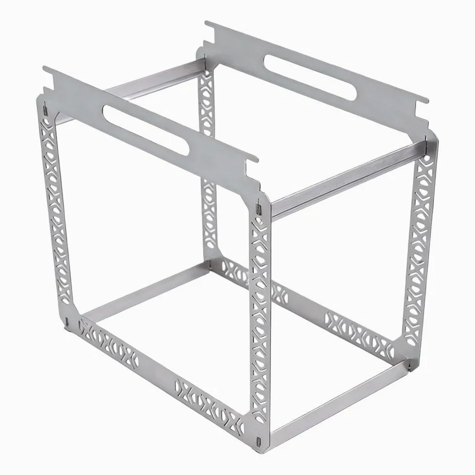 Cestello di drenaggio in acciaio inox da appendere per tavolo IGT, mensola rimovibile da cucina per campeggio, grigio, 40 x 25 x 36 cm