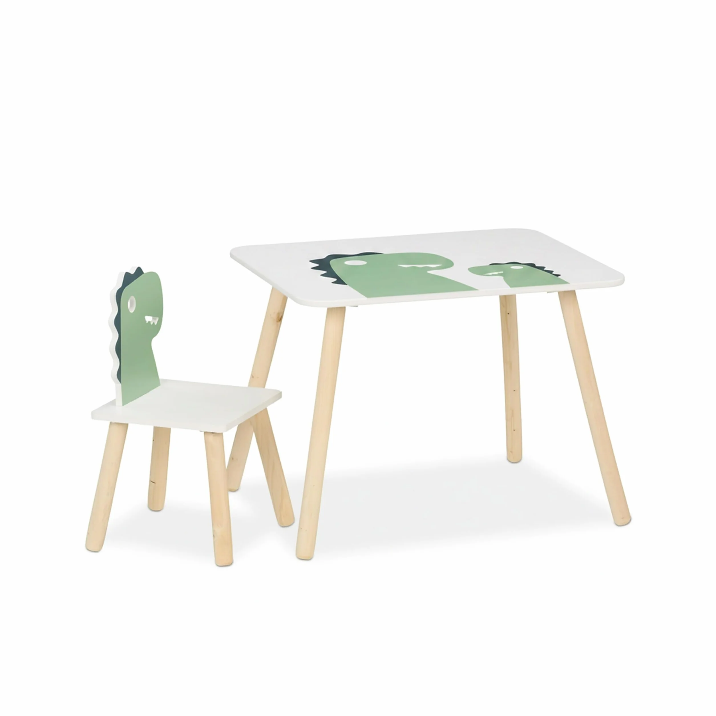 Relaxdays Tavolino da Bambini con Sedia MDF Design Dinosauro