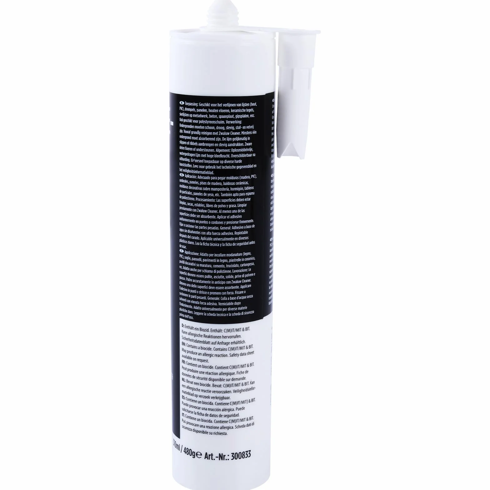 TECPO Colla di montaggio Fix Power 480 g universale 200 kg 10 cm² per pannelli acustici polistirolo battiscopa