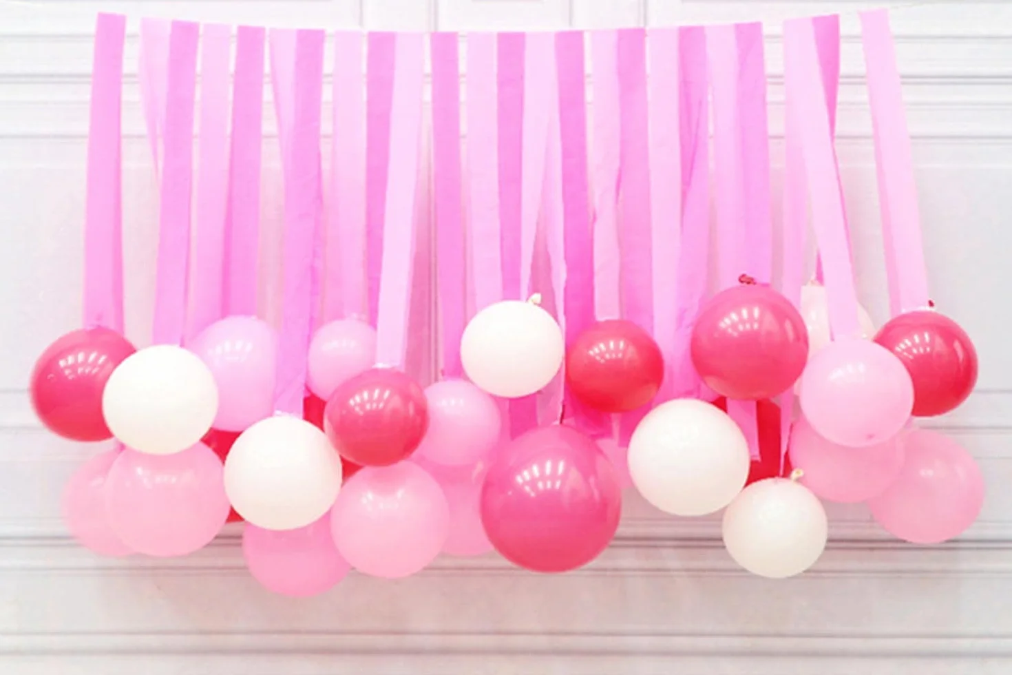 Carta Crespa Rosa 6 Rotoli Nastri Decorazioni Feste 4,5 cm x 25 m
