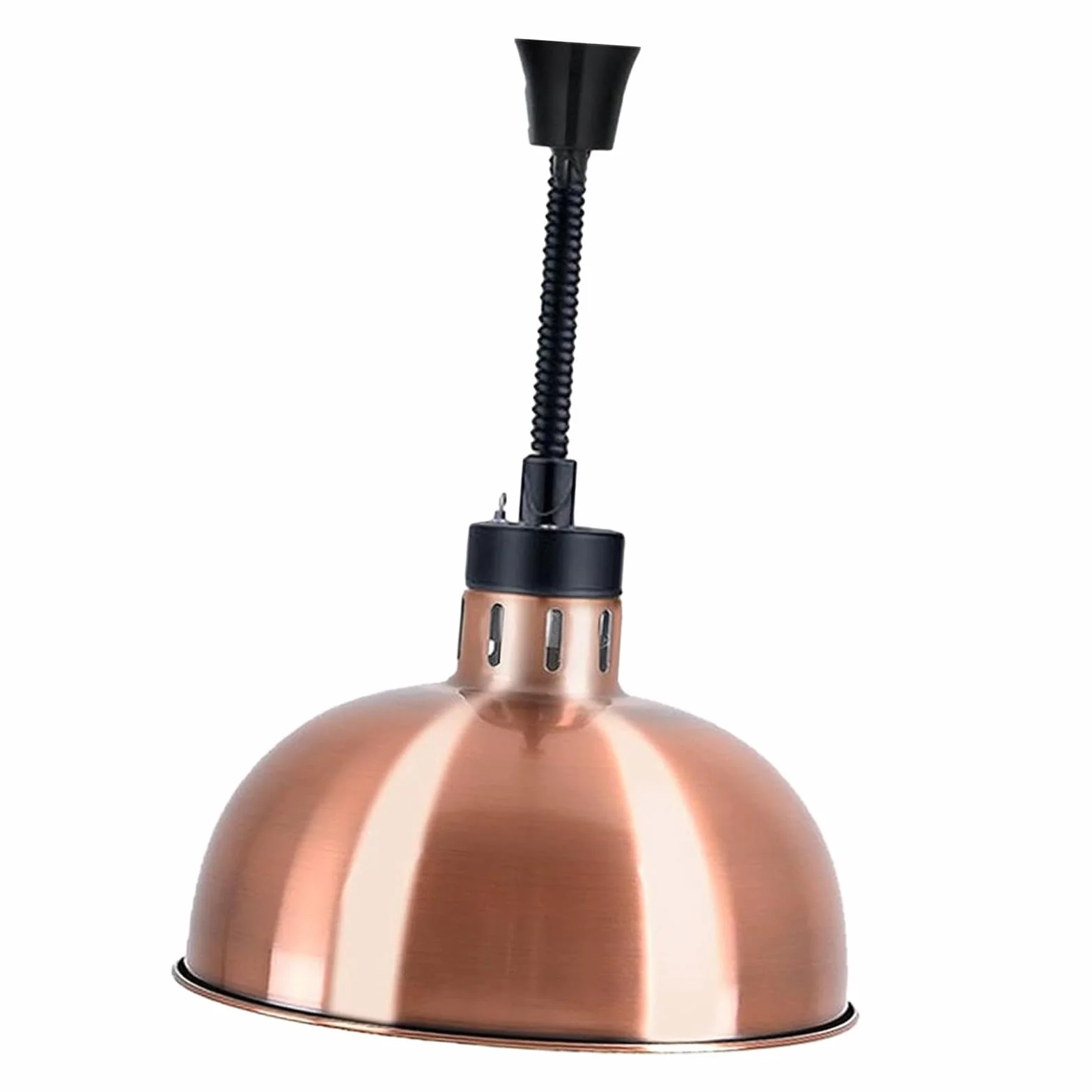 Lampada Termica per Alimenti, Bronzo, Lunghezza Regolabile 60-180 cm, Senza Lampadina, Riscaldamento Uniforme