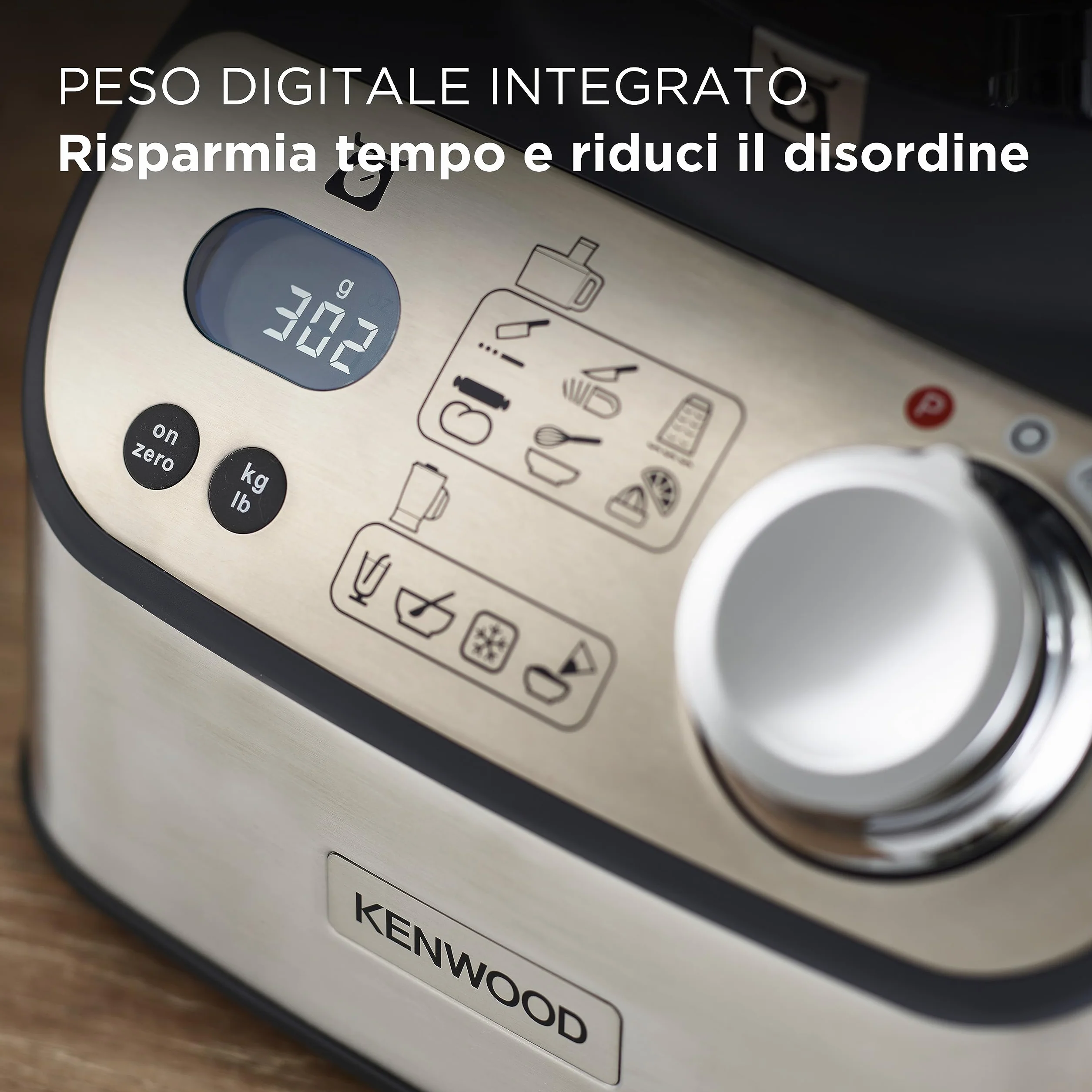 Kenwood FDM71.450SS MultiPro Express Weigh Robot da Cucina con 8 Accessori Dedicati, Velocità Regolabile con Funzione Pulse, Bilancia Digitale Integrata, Capacità 3L, , Argento