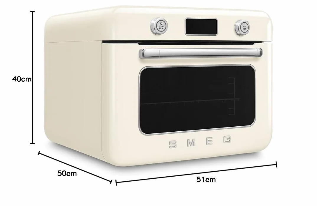 Smeg Forno Combinato a Vapore COF01CREU 10 Funzioni 33 Ricette Automatiche 1800W Crema