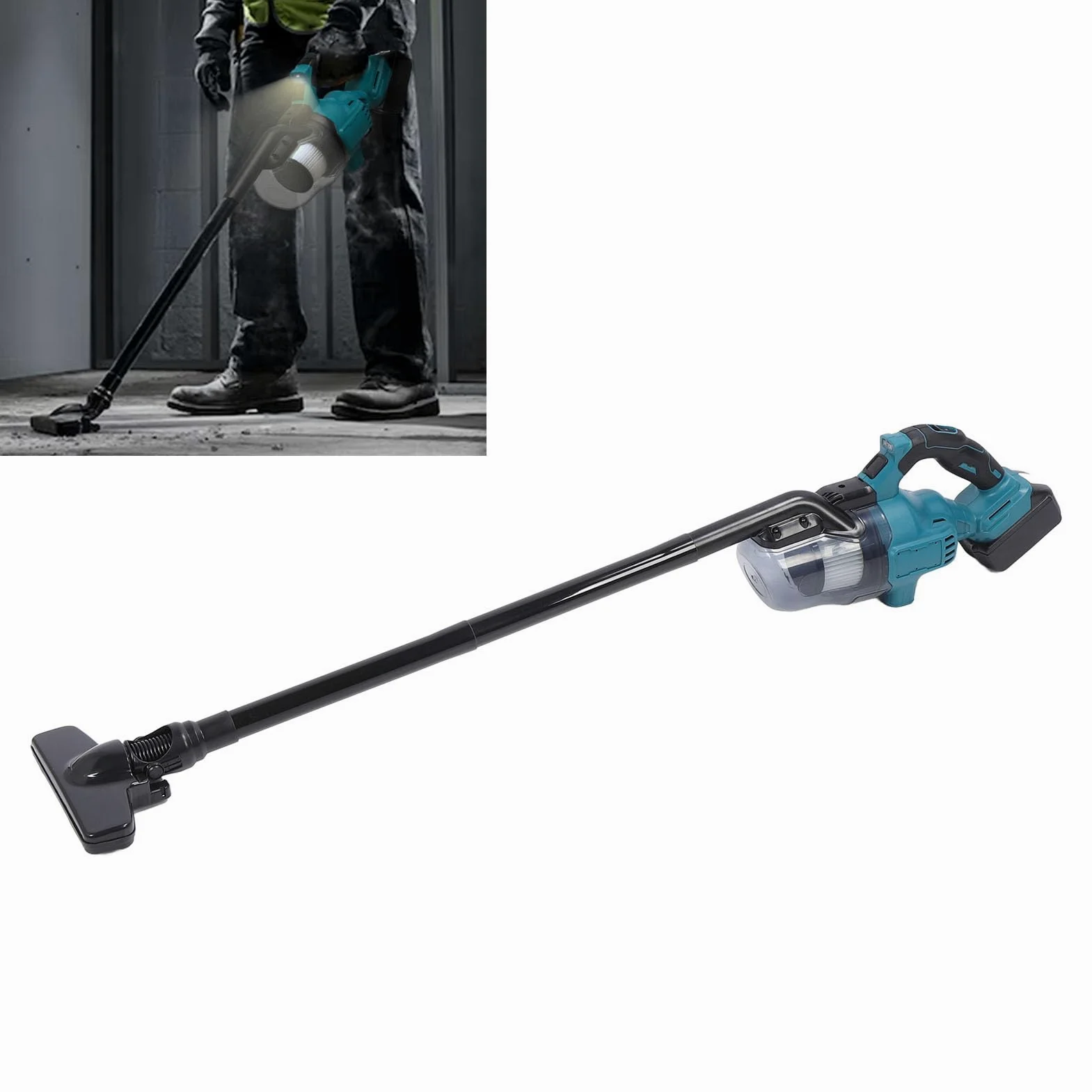 Aspirapolvere Senza Fili Potente Kit di Pulizia Elettrico Alimentato a Batteria da 125 AW per Casa e Auto Contenitore per la Polvere da 700 Ml