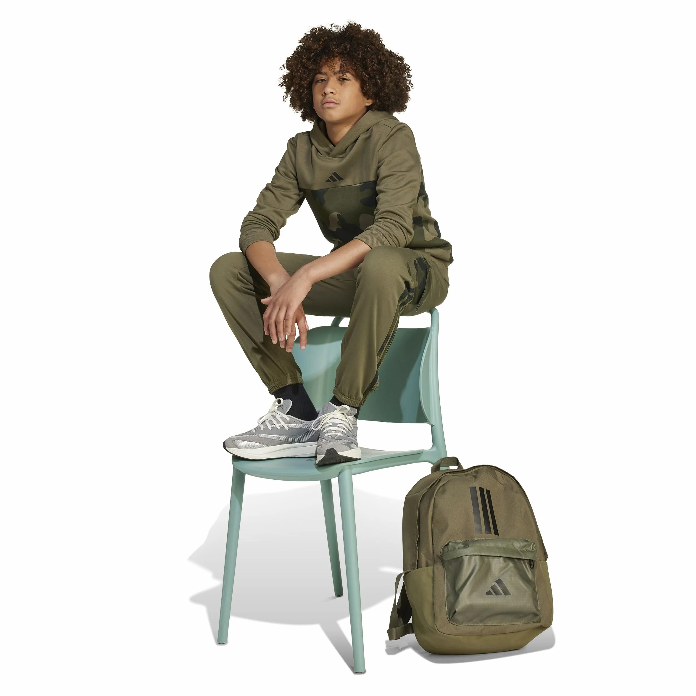 adidas Felpa con Cappuccio Bambini Essentials Stagionale Pile Camo