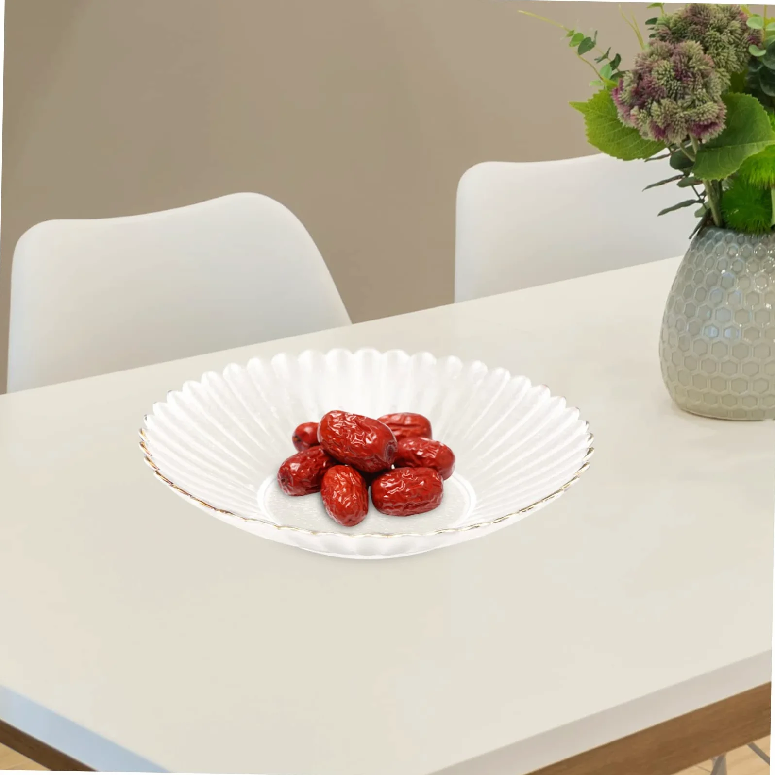 Dto Vassoio Multiuso per Frutta in Cristallo, Vassoio per Torte, Fornitura per Feste di Matrimonio
