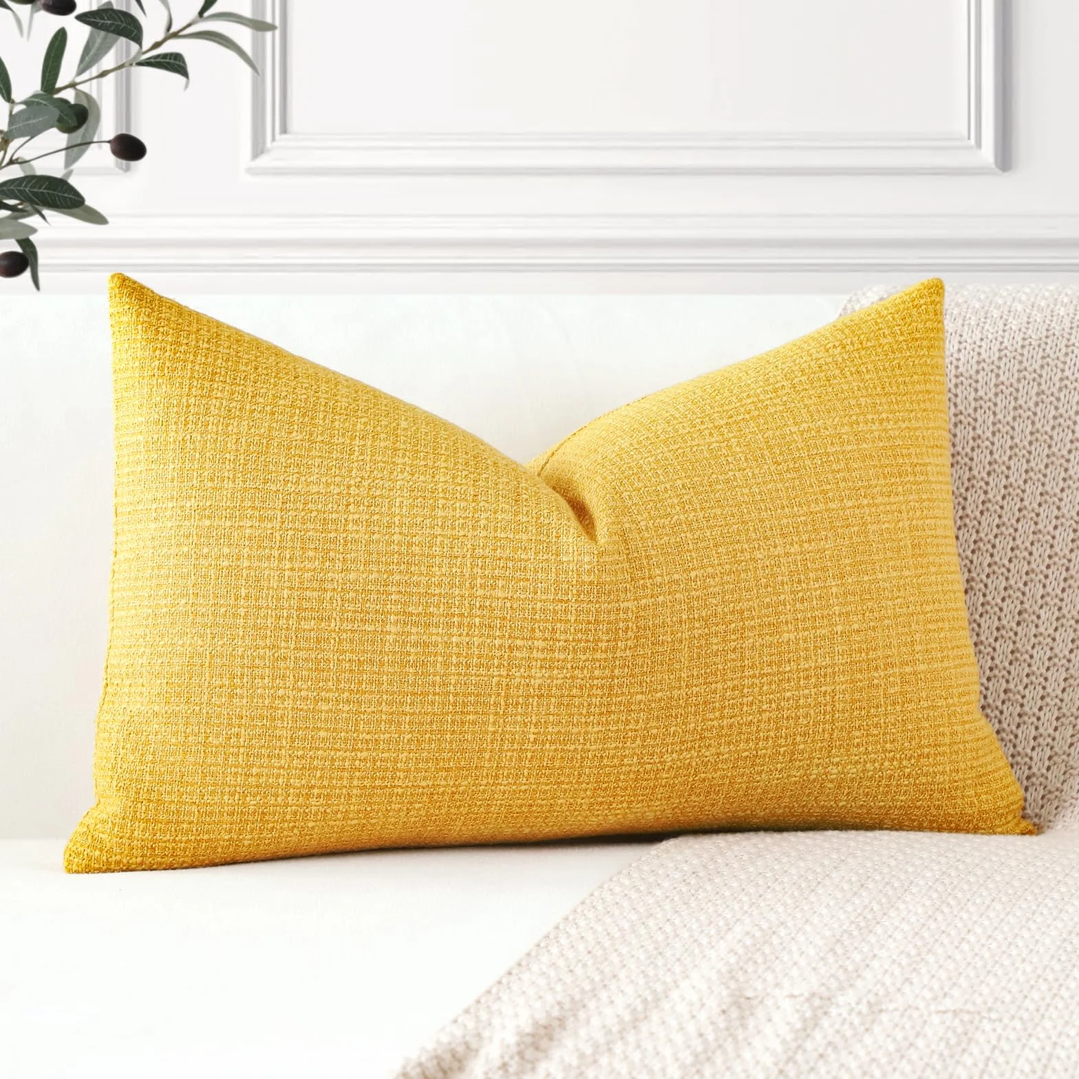 Federe per Cuscini in Finto Lino 40x60cm Giallo Artscope