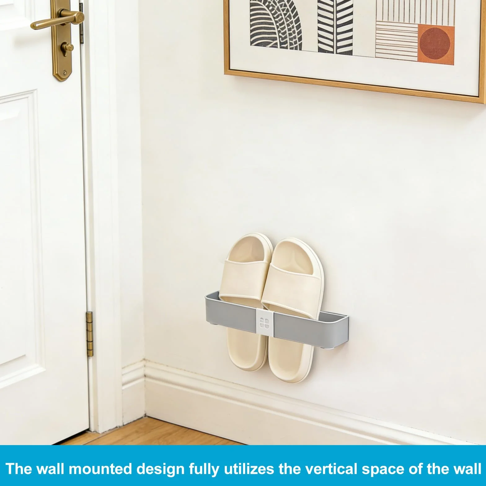 Organizer Scarpe Scaffale Parete 4 Pezzi Grigio