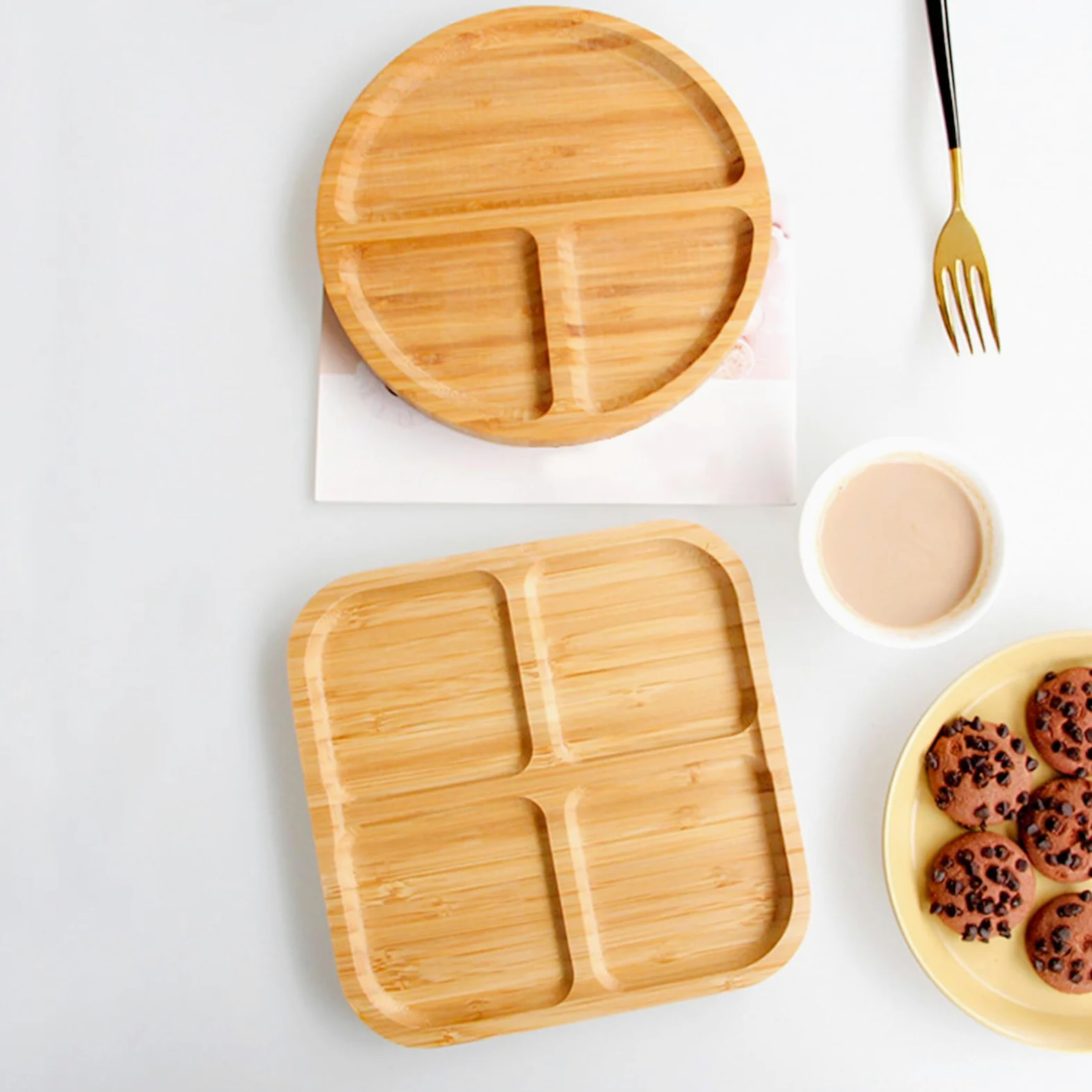 Vassoio da portata diviso in legno, quadrato e rotondo, per ac, noci, frutta secca e – Ele Kitchen o Par Platter, ideale per intrattenere