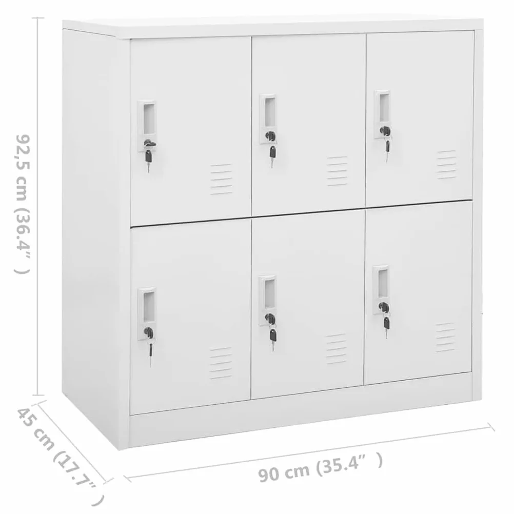 Armadio per archiviazione Armadio multifunzionale Armadio portaoggetti Armadietto con Chiave Grigio Chiaro 90x45x92,5 cm in Acciaio Adatto per camera da letto, soggiorno, ufficio