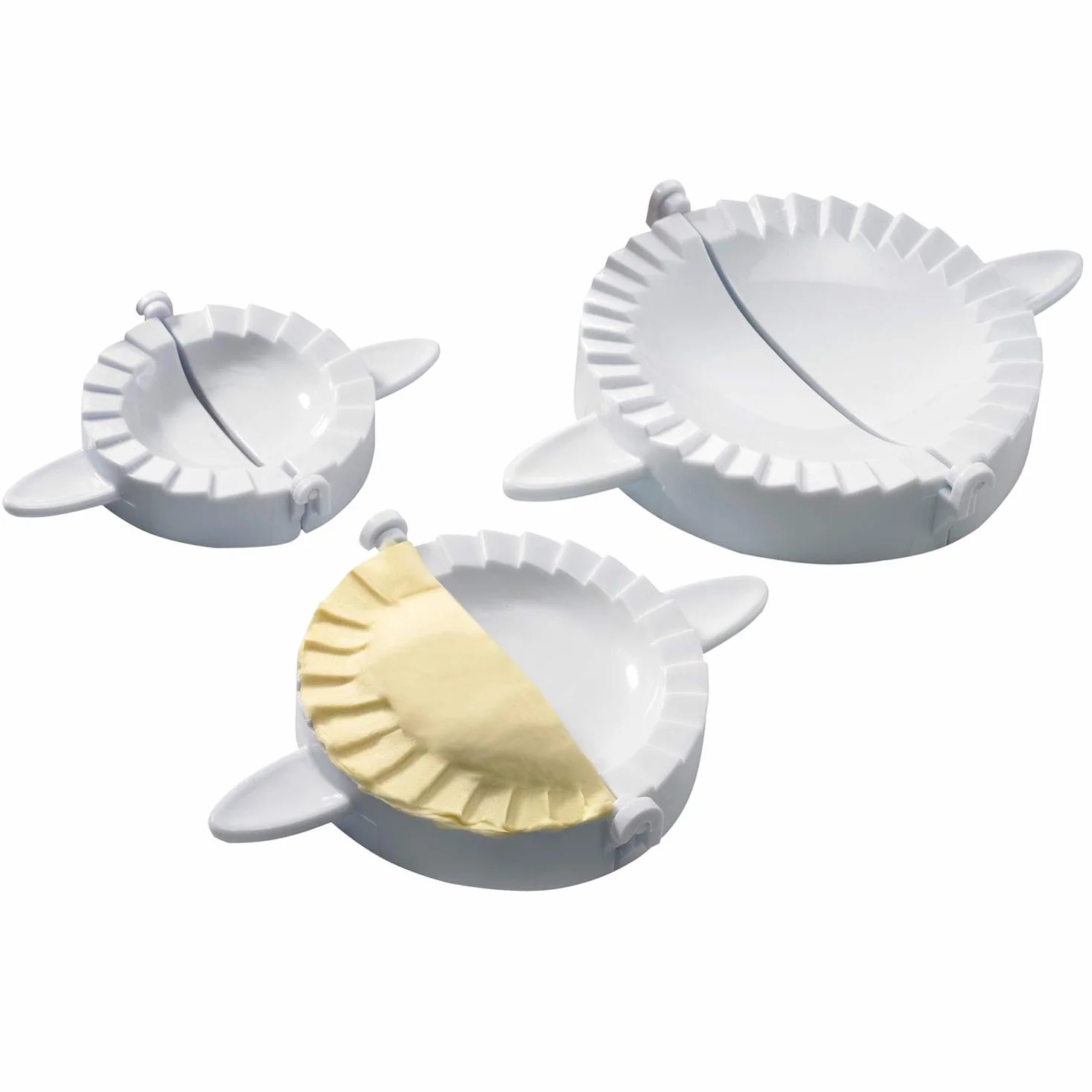 Westmark Set formine per ravioli 3 pezzi Ø 9,5/12/15,5 cm bianco plastica