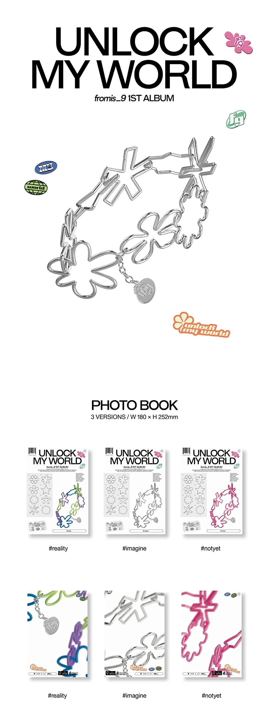 fromis_9 - Vol.1 Unlock My World CD (3 versions SET)