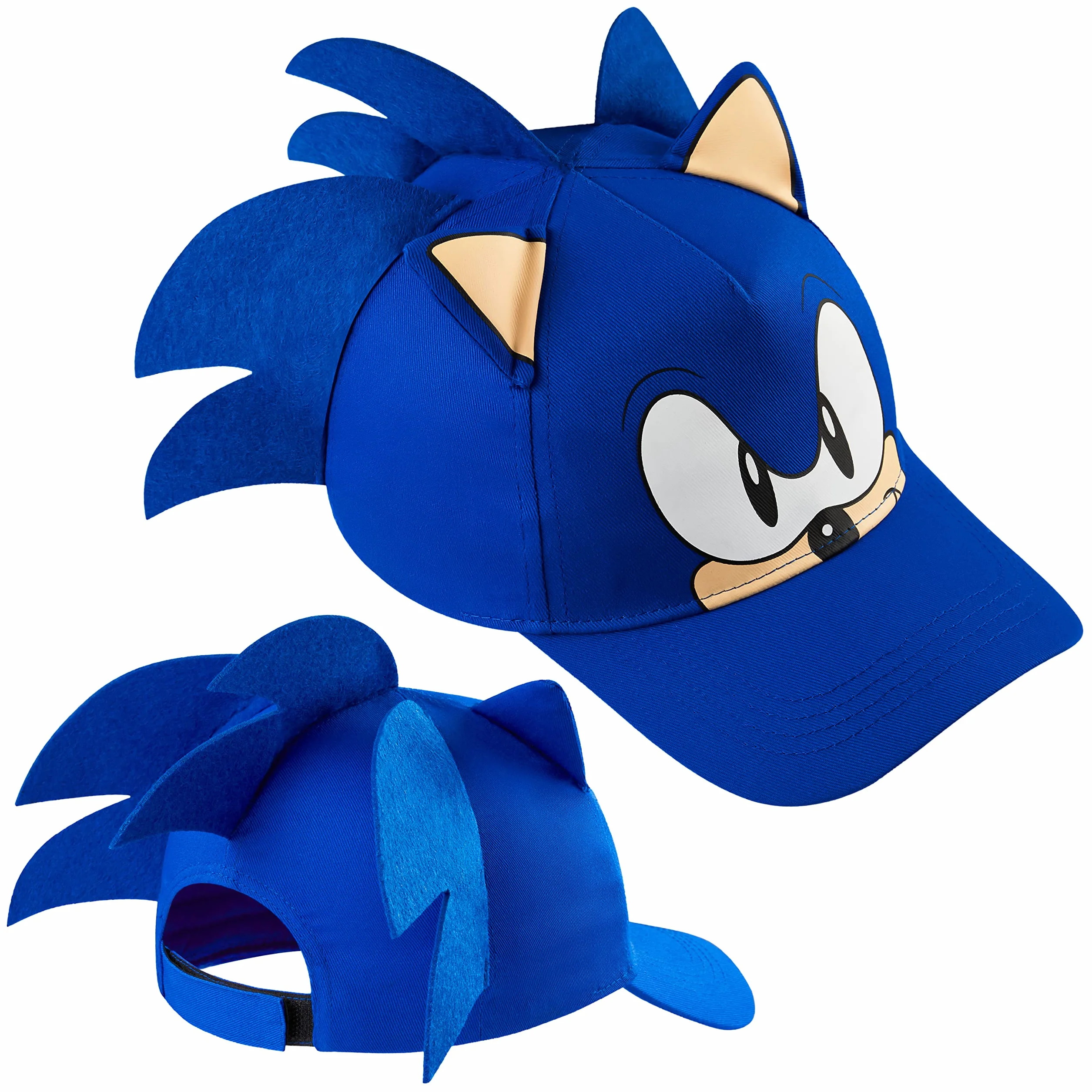 Sonic The Hedgehog Cappello Bambino 3D con Orecchie Cappello Baseball per Ragazzo Cappello con Visiera Regolabile Regali per Gamer
