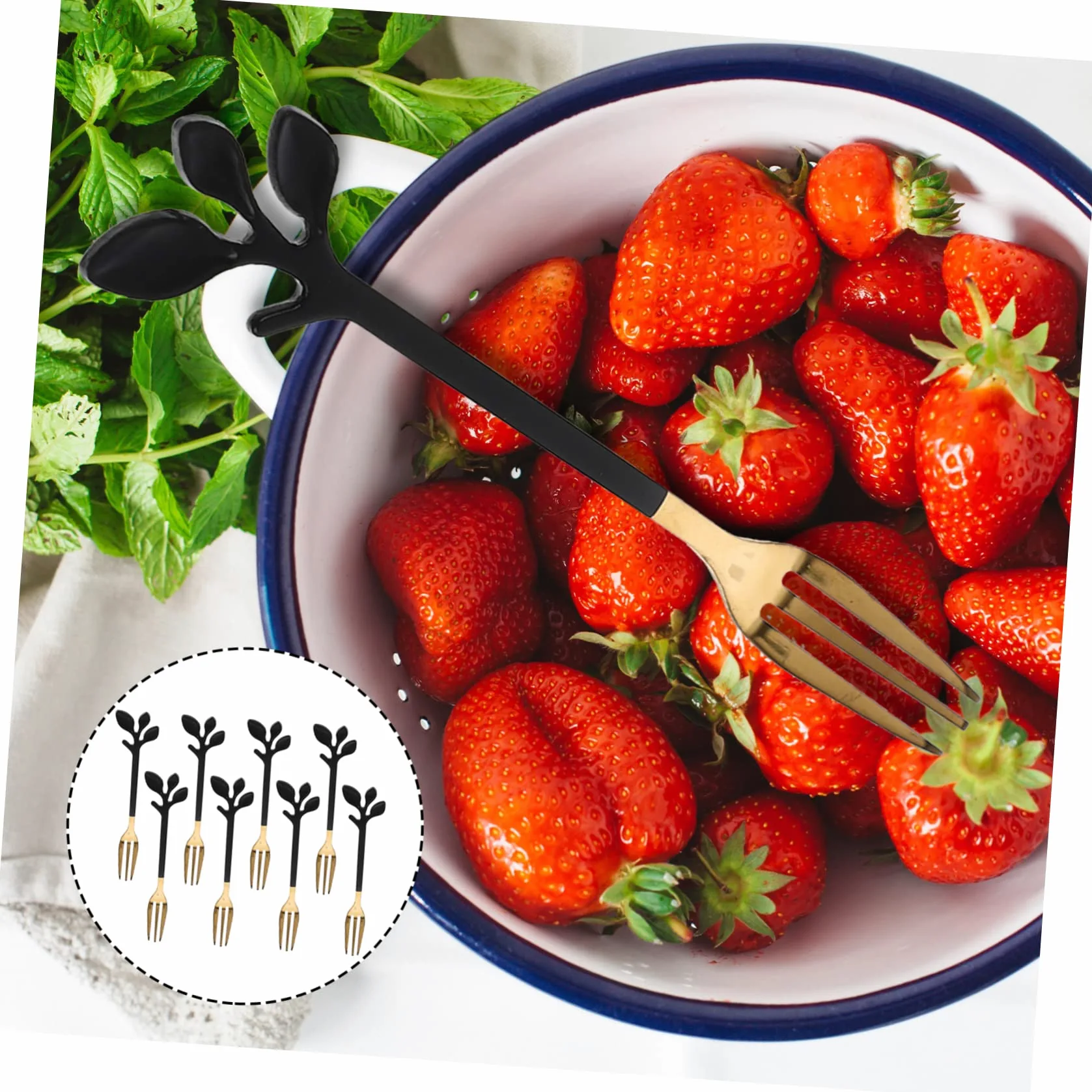 Amosfun Pz forchetta da frutta in acciaio inox forchetta foglia antipasto forchette da degustazione domestiche forchette dolce forchettine dolce per snack piccole