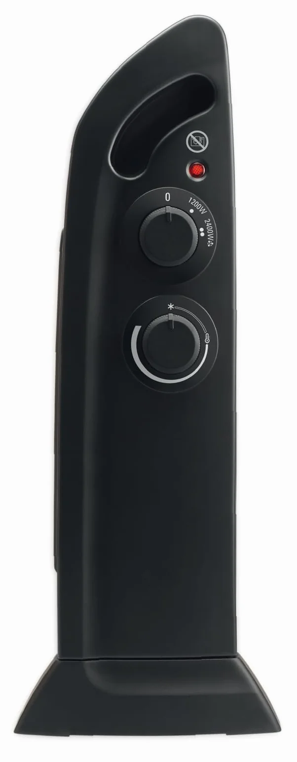Rowenta Vectissimo termoconvettore, due livelli di potenza CO3035 | Stufa Elettrica Veloce, Potente, Ampia Diffusione dell'Aria, Funzione Turbo, Uso quotidiano semplice, Colore: Nero