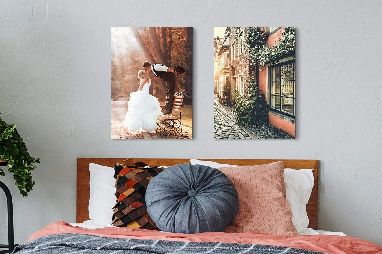 MuchoWow© Grande Tela Personalizzata con Foto 80x120 cm – Formato Verticale o Orizzontale – Decorazione Parete Camera e Bagno – Regalo Fotografico