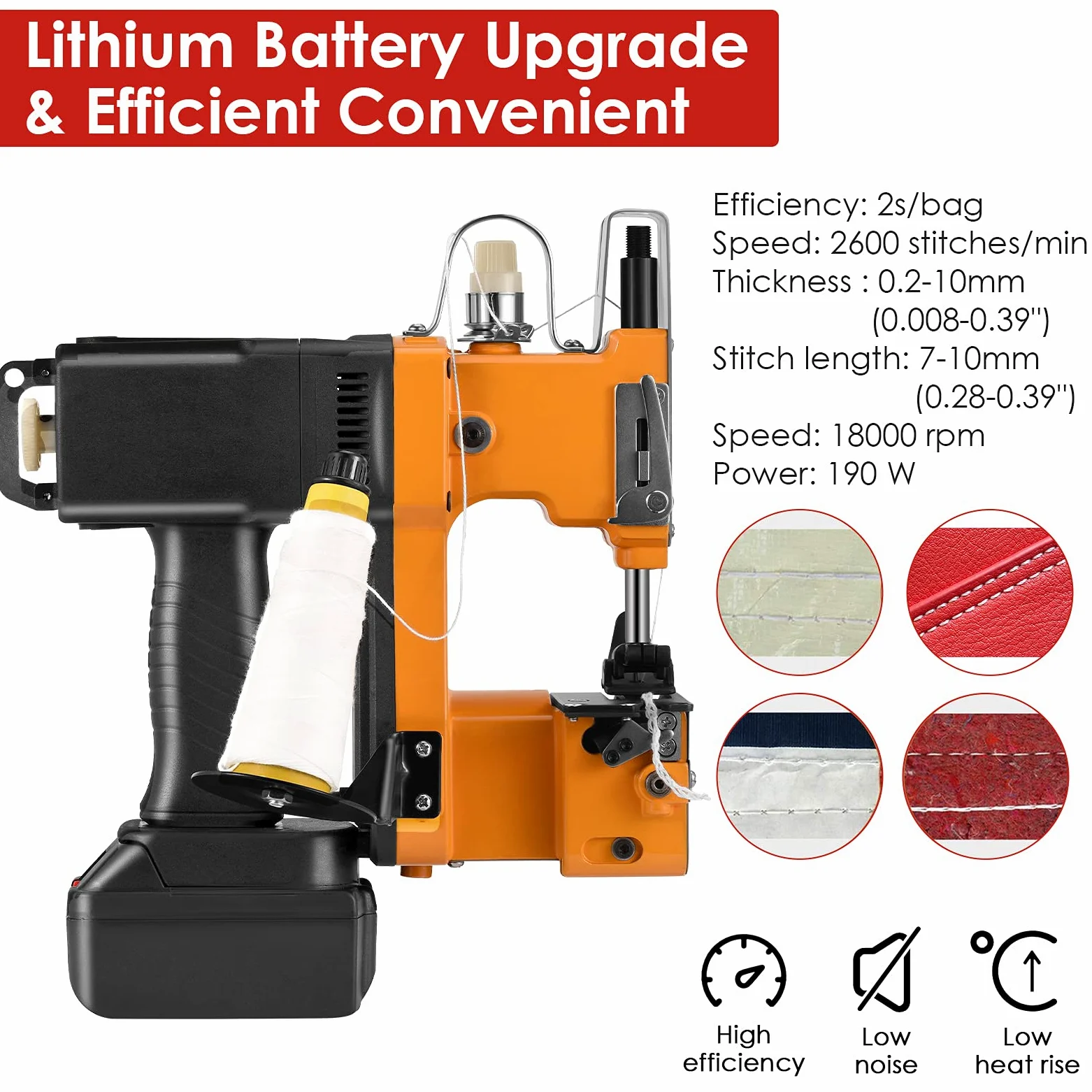 Macchina da Cucire Portatile Cucitrice Portatile per Tessuti Closer Stitcher Per Borse Tessute, Borse di Pelle di Serpente, Borse di Riso