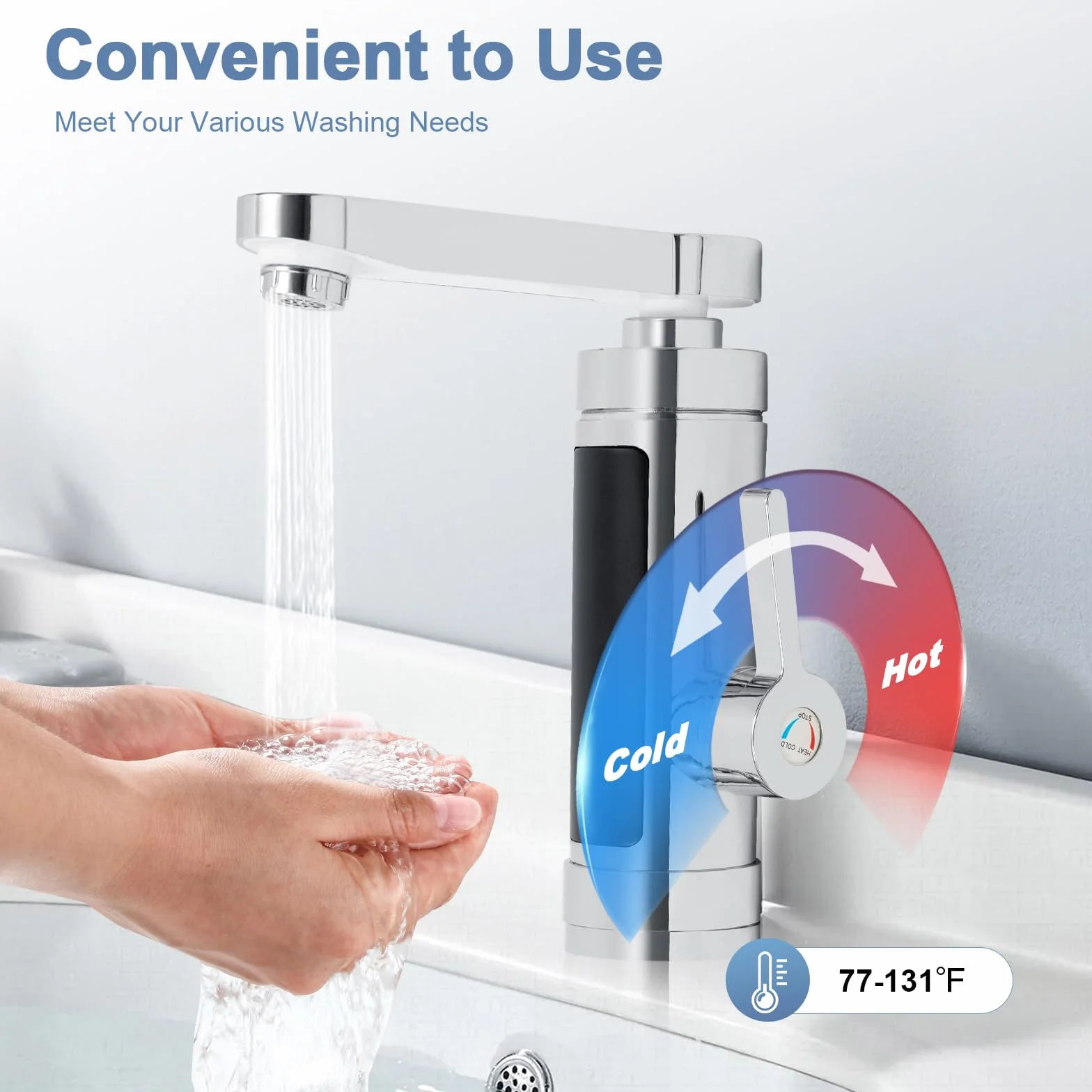 Treeisland Riscaldatore di Acqua Istantaneo 220V 3300 W Rubinetto Elettrico da Cucina
