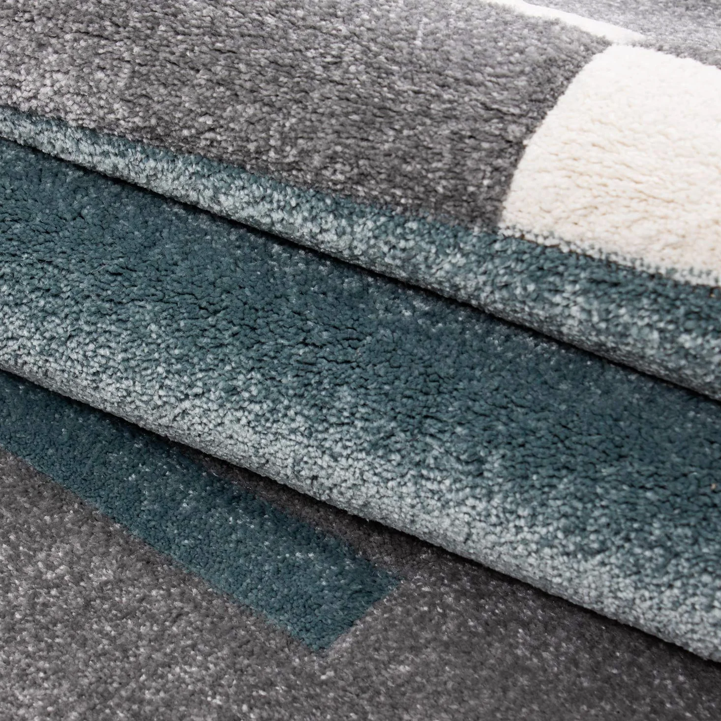 Teppium Tappeto per Soggiorno 200x300 (200 x 290 cm) Blu- Design Moderno Rettangolare Tappeto a Pelo Corto per Cucina, Sala da Pranzo e Camera da Letto, Extra Morbido e Facile da Pulire