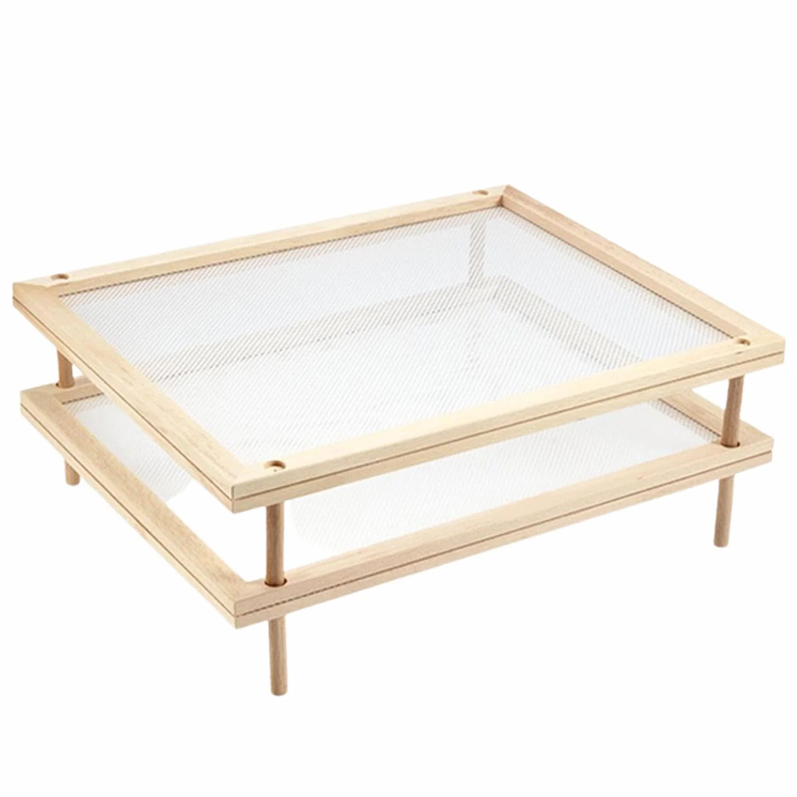 Stendino per pasta - Supporto per asciuga pasta | Essiccatore per condimenti alimentari in legno lucido disidratato impilabile, ripiano per frutta aperto staccabile Circolazione 'aria Risparmia