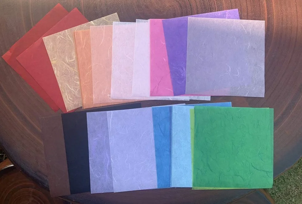 Carta di Gelso 50 Fogli Quadrati per Origami Fai da Te