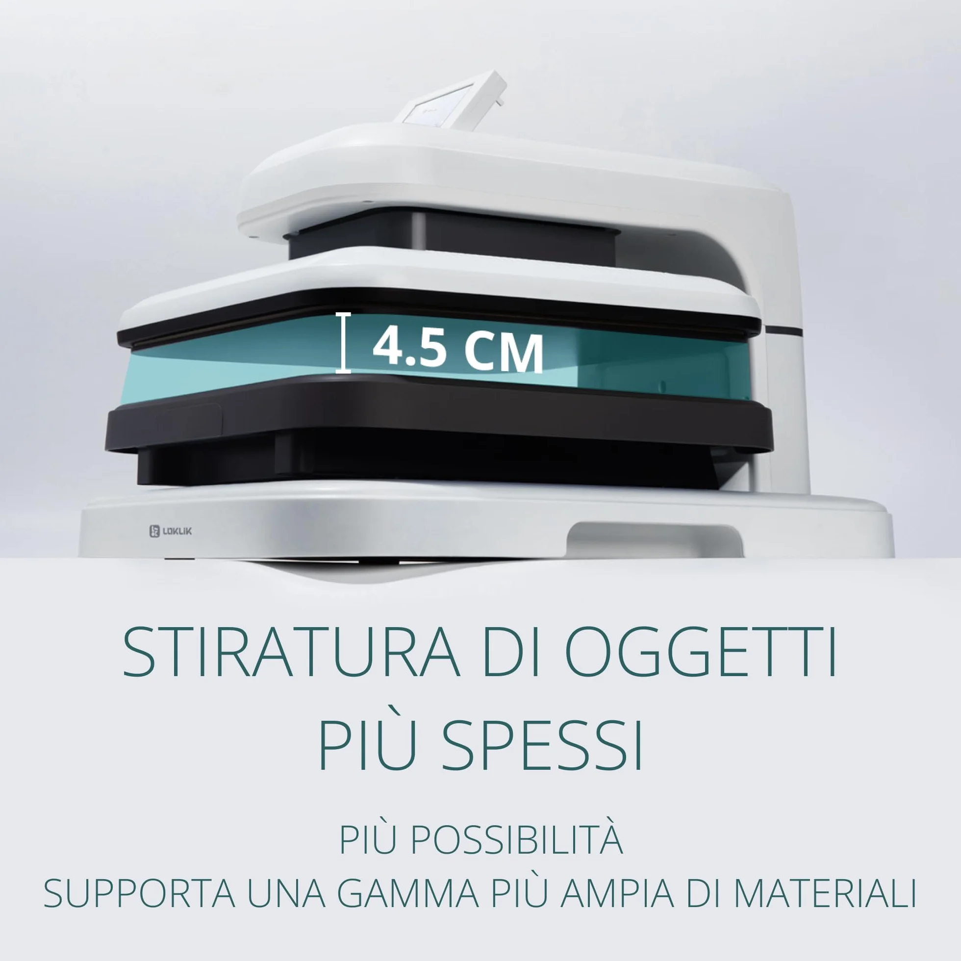 LOKLiK ImPress Auto 2 Smart Pressa a caldo per personalizzare magliette DTF e sublimazione bianca