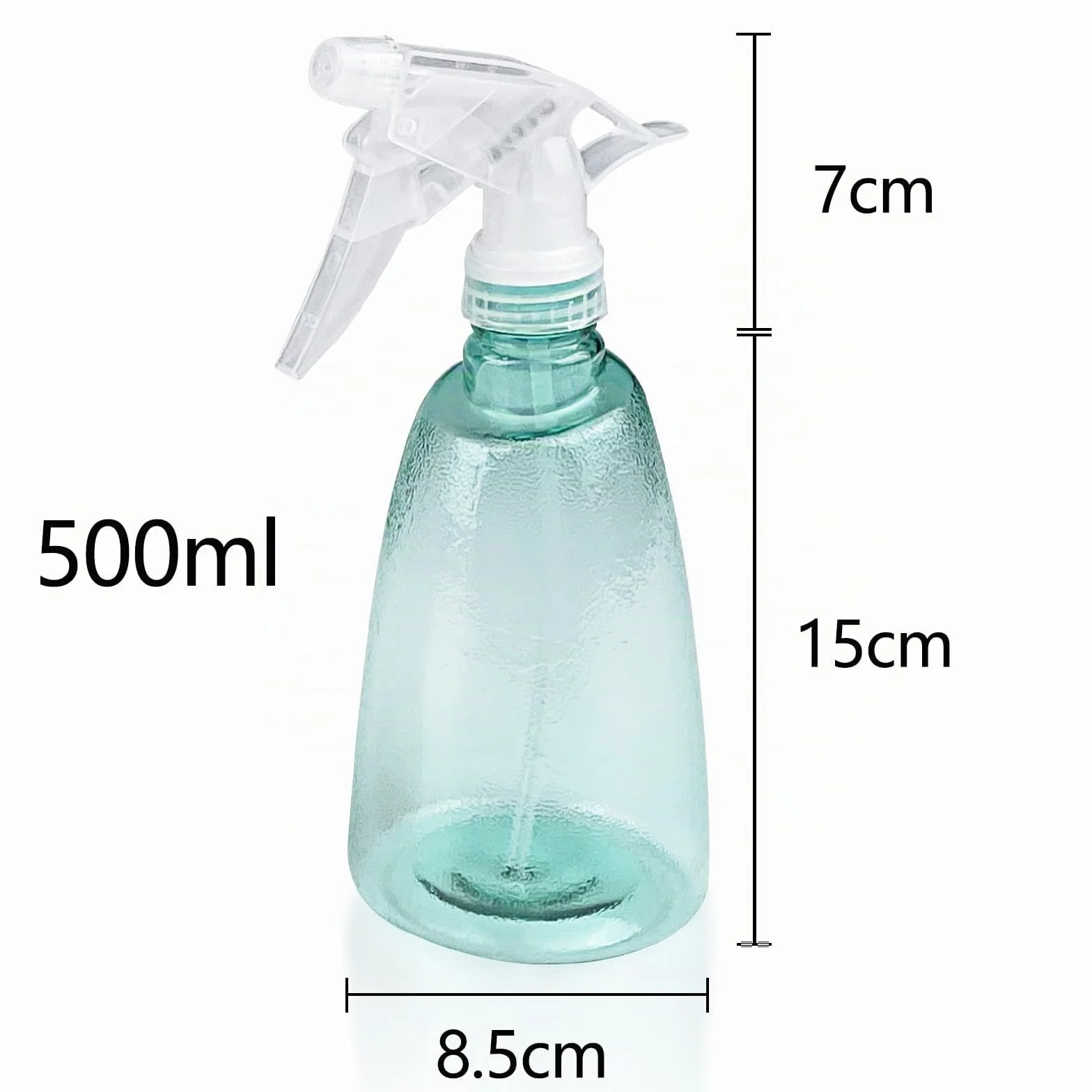 Gvolatee 3 Pezzi Spruzzino Nebulizzatore 500 ml, Riempibile Spray Bottle, Trasparente Plastica Grilletto Spruzzatore, Vaporizzatore Acqua, Spruzzini Vuoti per Piante, Giardino, Capelli, Pulizia