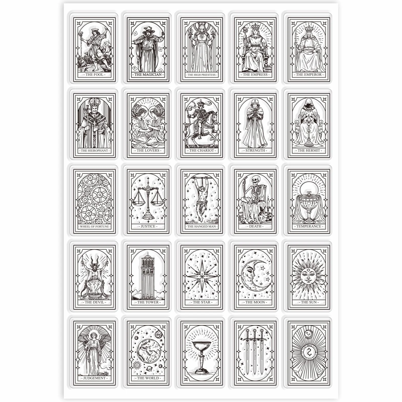 GLOBLELAND Tarocchi timbri trasparenti per carte che fanno magia divinazione timbri trasparenti 14,8 x 21 cm timbri trasparenti per fai da te scrapbooking album fotografico diario decorazione