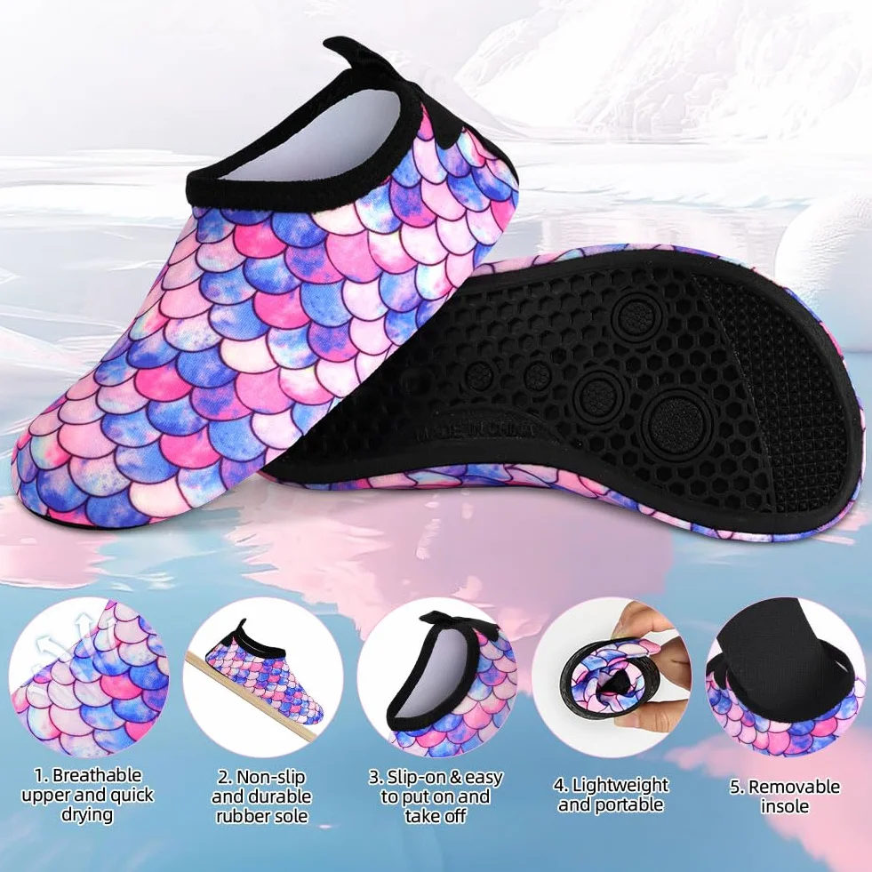 Scarpe da Acqua Bambini Antiscivolo Asciugatura Rapida Spiaggia Surf Nuoto