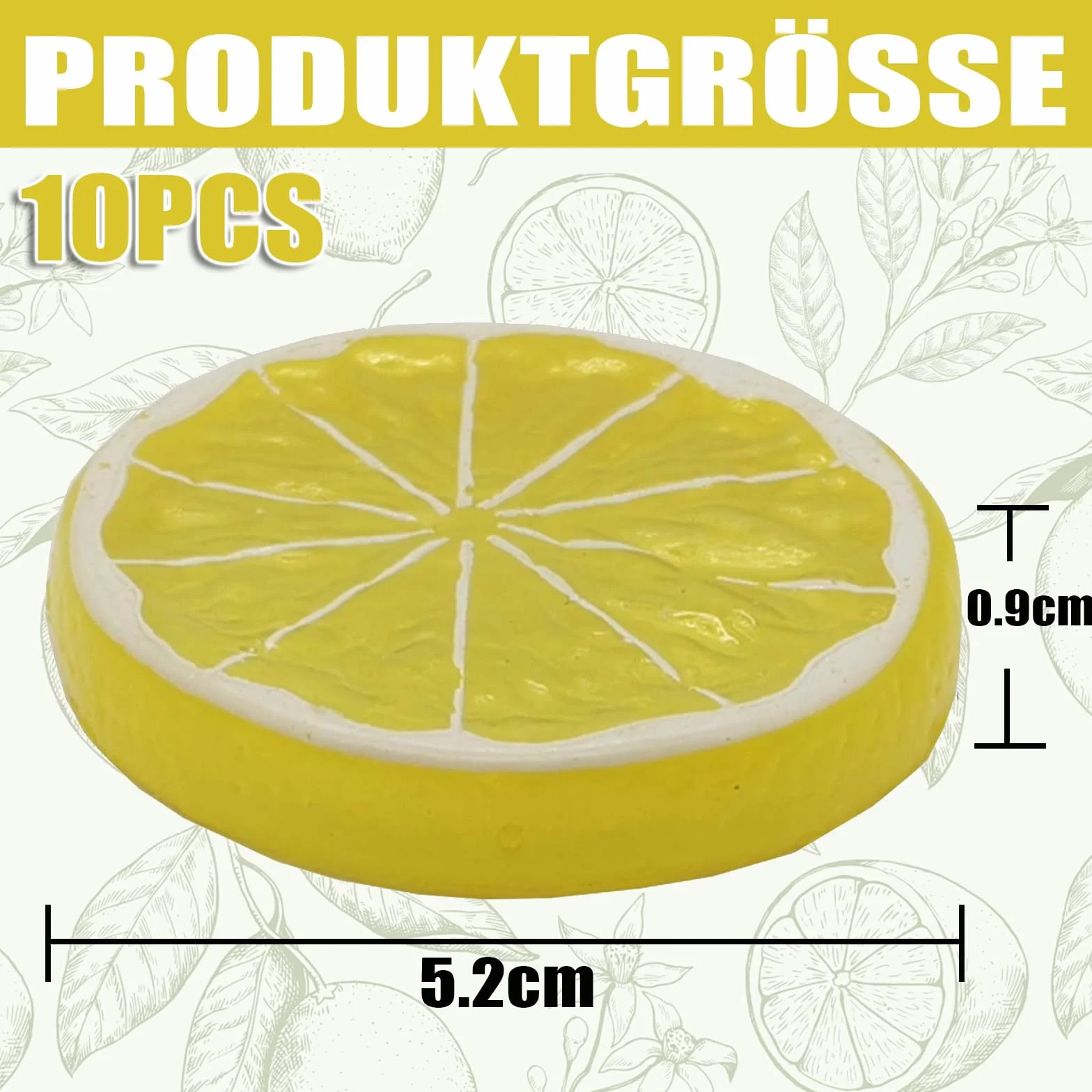 Fette di limone finte in plastica artificiali per decorazione limone