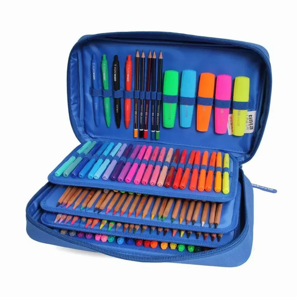 tinta unita Art Box Deluxe SKYLINECOLOR valigetta 174 pz: 24 pastelli acquerellabili - 72 pastelli - 24 brush bipunta - 36 pennarelli - 5 evidenziatori - 4 penne i'm - disponibile Nero o Rosa (Rosa)
