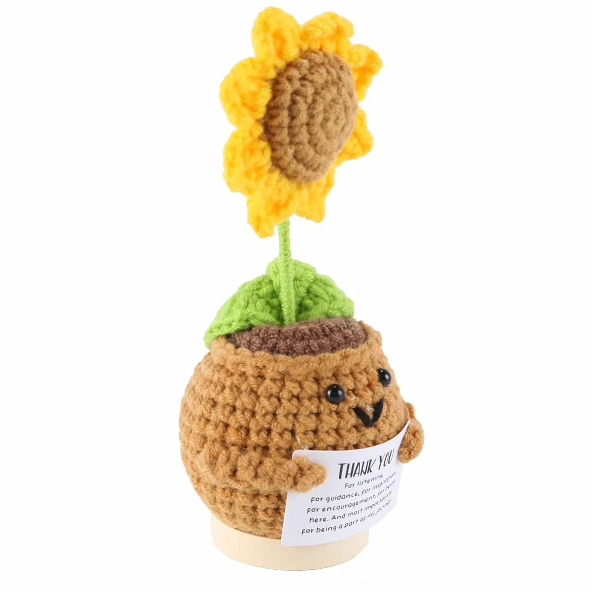 Bambola di girasole fatta a mano all'uncinetto Regalo di ringraziamento per insegnanti, uomini e donne. Regalo di laurea unico per Natale e compleanno, da parte degli studenti.
