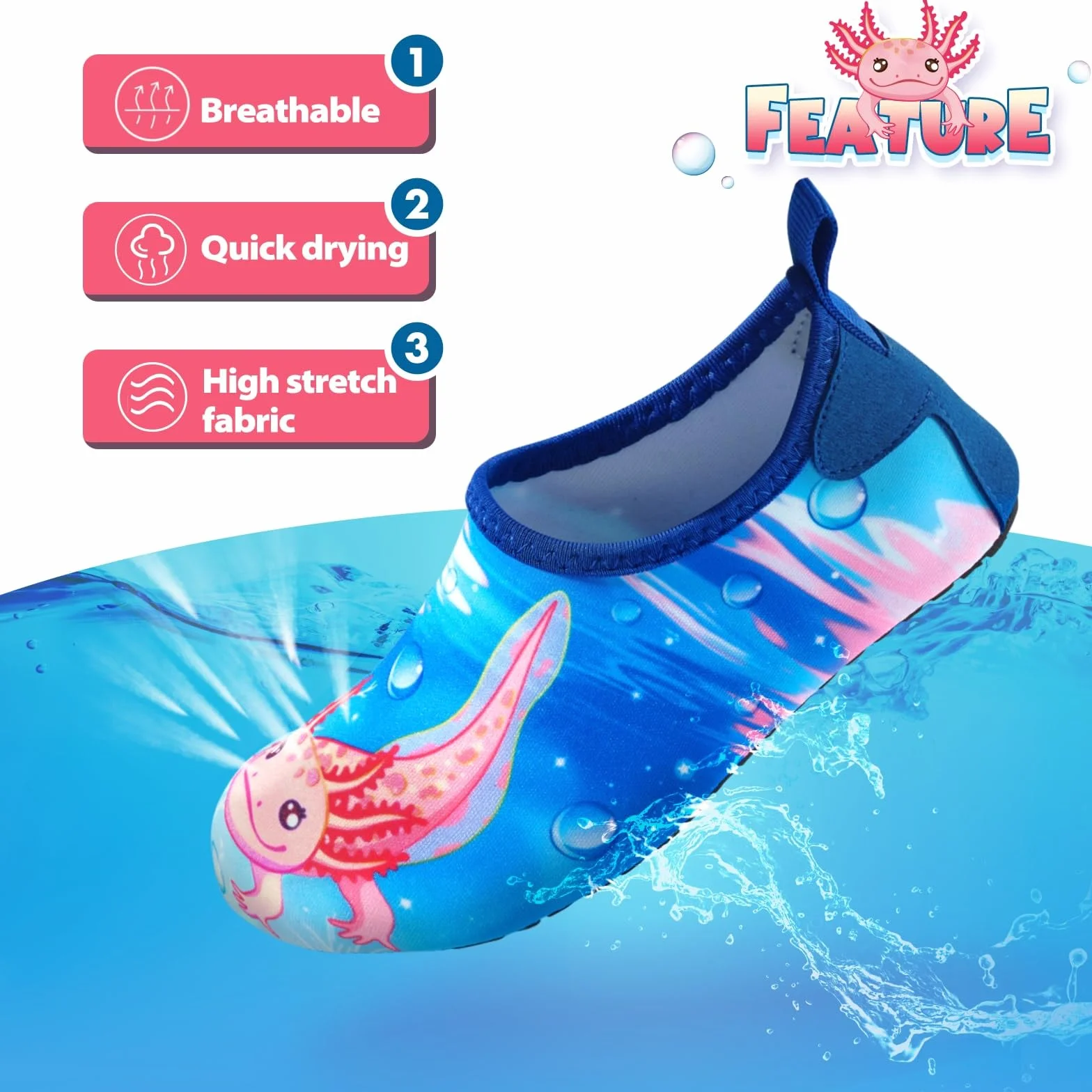 Scarpe da Acqua per Bambini Ragazzi Ragazze Maglia Morbida