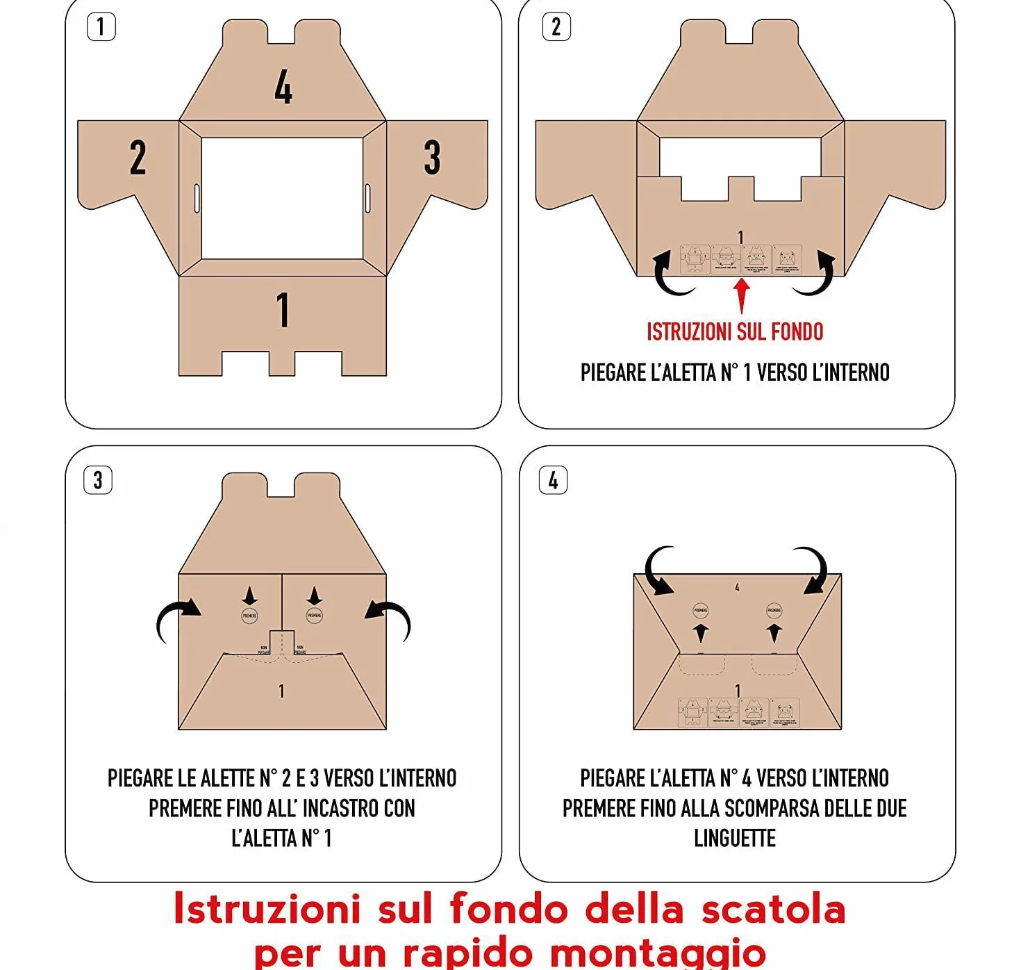 LEONARDO Scatole cartone trasloco con coperchio 40x30x30 cm richiudibile con maniglie