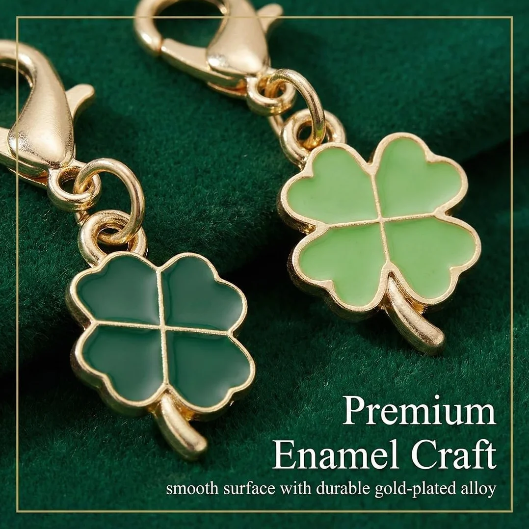 24 Pcs Ciondolo Portafortuna Quadrifoglio, Portachiavi Bomboniera In Metallo, Accessori Per Creazione Di Gioielli Fai Da Te