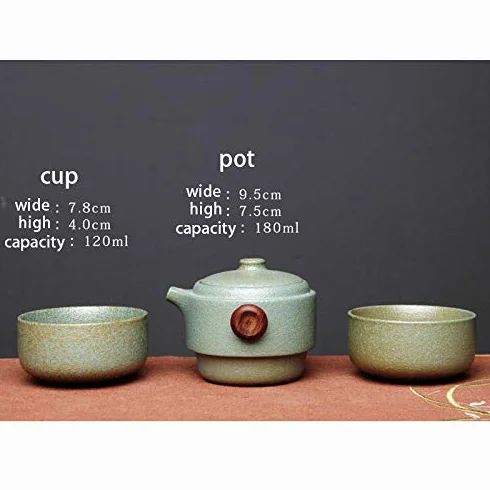 Ceramica Tazza da tè giapponese fatta a mano con coperchio portatile da viaggio ufficio