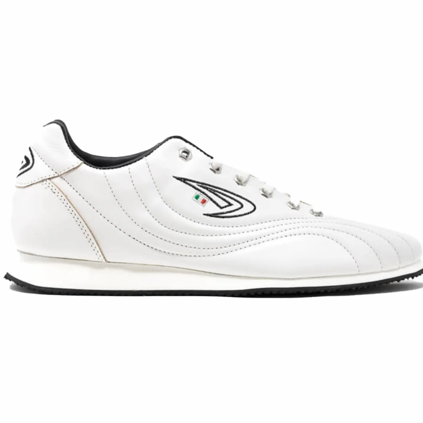Scarpe da Bocce in Pelle di Vitello Suola Antiscivolo Bianco
