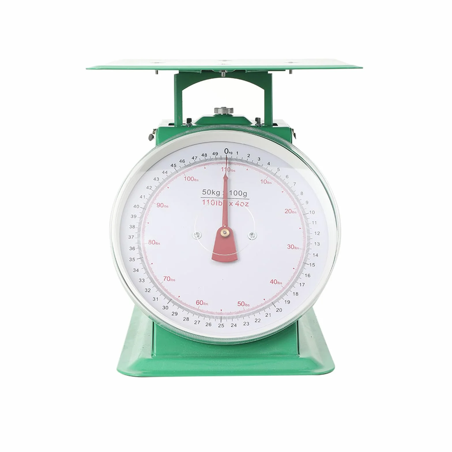 Bilancia meccanica resistente per cucina e cibo, con quadrante industriale, con piattaforma in acciaio inox, 50 kg
