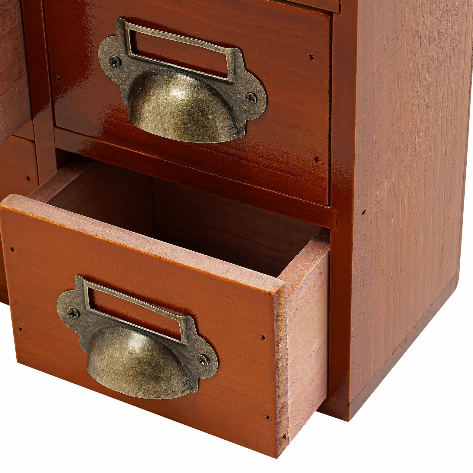 Armadietto da 16 cassetti in legno massello – Design vintage, portata 10 kg, organizer da scrivania per ufficio, casa, farmacia