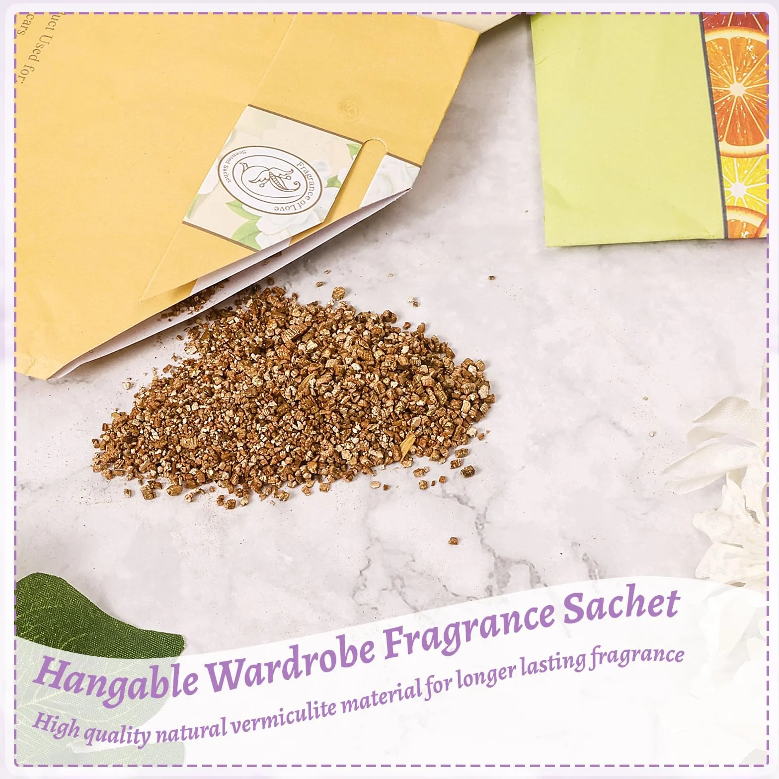 Confezione da 30 sacchetti profumati naturali antitarme, 6 diverse fragranze, deodorante per armadio, con bustine da appendere, deodoranti per guardaroba, carrello da bagno per vestiti