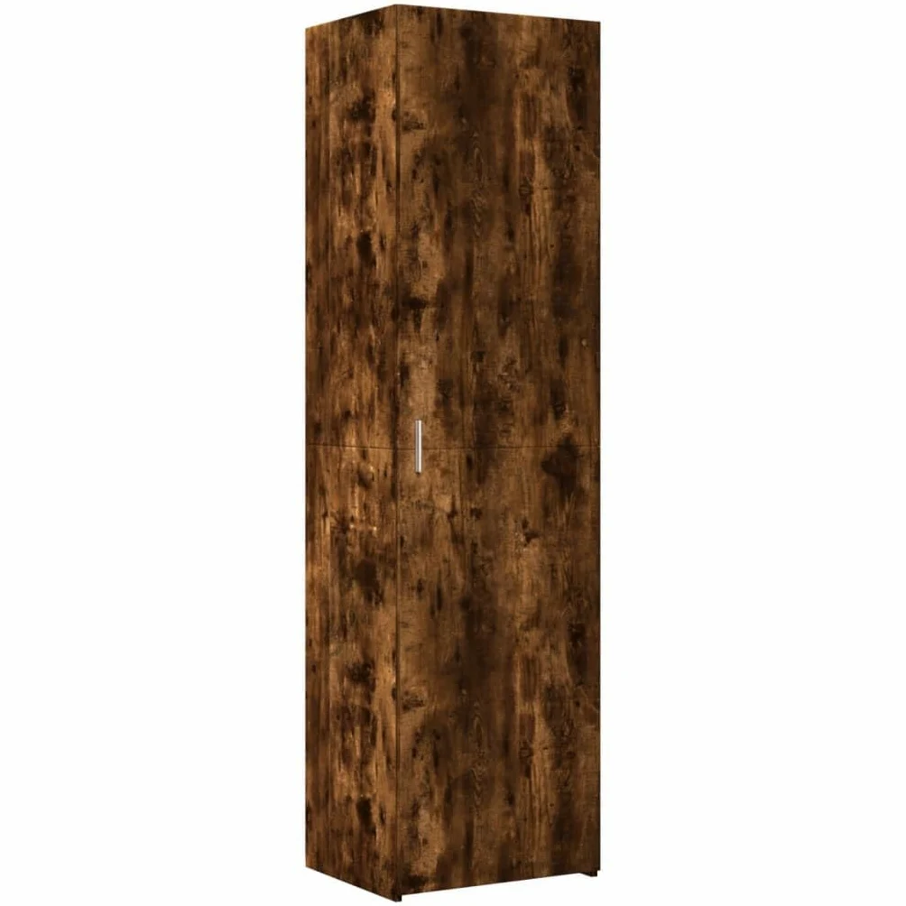 vidaXL Credenza Rovere Fumo 50x42,5x185 cm in Legno Multistrato, credenza Alta, Mobile Contenitore, Mobile Alto, Mobile, credenza Laterale
