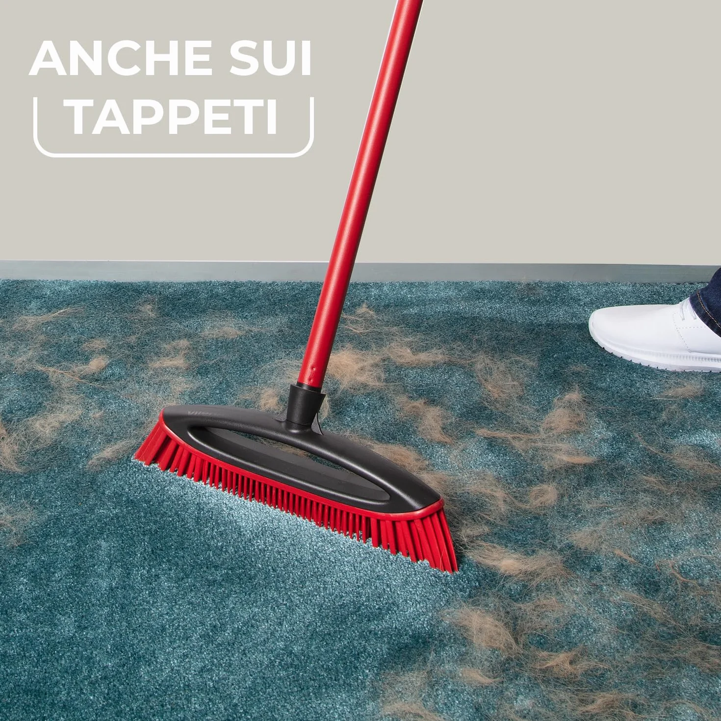 Vileda Always Clean Scopa in Gomma per Peli Animali Domestici Pet PRO