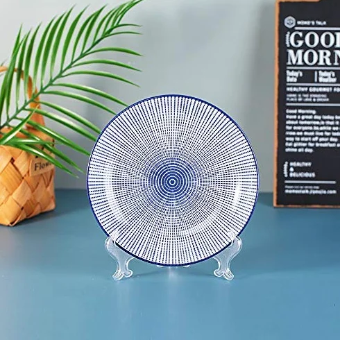 Chiaro Deselezionare plastica cavalletti o titolari di Stand/piastra per visualizzare immagini o altri oggetti ai matrimoni, decorazione domestica 7 inch(24 pack